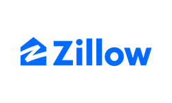 Zillow company logo - an online real estate website that provides listings, home values, and other housing market information.